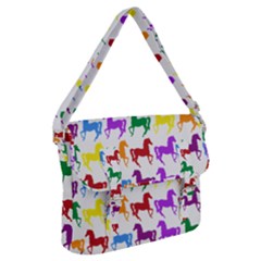 Colorful Horse Background Wallpaper Buckle Messenger Bag