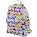 Colorful Horse Background Wallpaper Top Flap Backpack View1