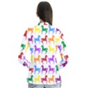 Colorful Horse Background Wallpaper Drape Collar Cardigan View2