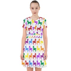 Colorful Horse Background Wallpaper Adorable In Chiffon Dress