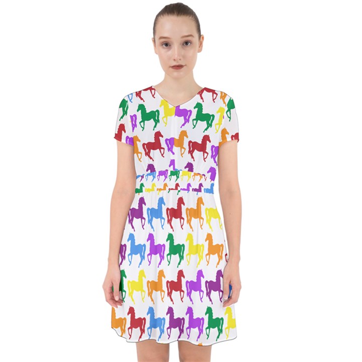 Colorful Horse Background Wallpaper Adorable in Chiffon Dress