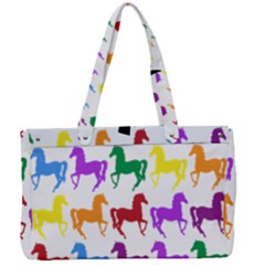 Colorful Horse Background Wallpaper Canvas Work Bag