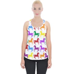 Colorful Horse Background Wallpaper Piece Up Tank Top