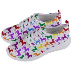 Colorful Horse Background Wallpaper Men s Lightweight Sports Shoes by Amaryn4rt