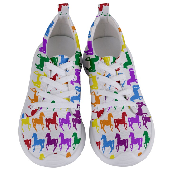Colorful Horse Background Wallpaper Women s Lightweight Sports Shoes