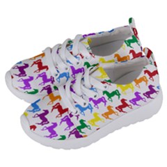 Colorful Horse Background Wallpaper Kids  Lightweight Sports Shoes