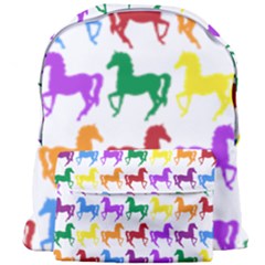 Colorful Horse Background Wallpaper Giant Full Print Backpack