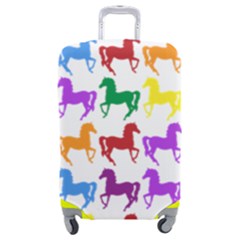 Colorful Horse Background Wallpaper Luggage Cover (Medium)