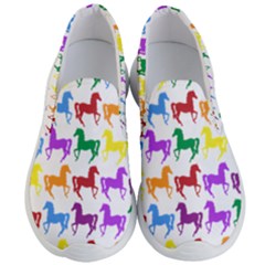 Colorful Horse Background Wallpaper Men s Lightweight Slip Ons