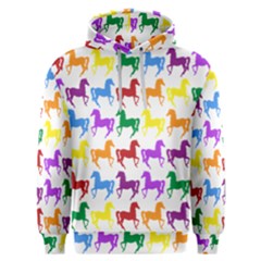 Colorful Horse Background Wallpaper Men s Overhead Hoodie