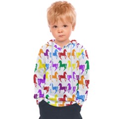 Colorful Horse Background Wallpaper Kids  Overhead Hoodie