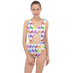 Colorful Horse Background Wallpaper Center Cut Out Swimsuit