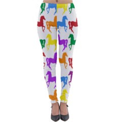 Colorful Horse Background Wallpaper Lightweight Velour Leggings
