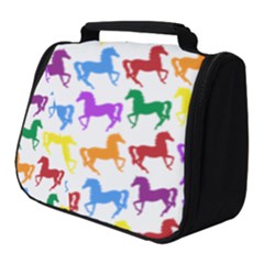 Colorful Horse Background Wallpaper Full Print Travel Pouch (Small)