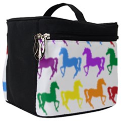 Colorful Horse Background Wallpaper Make Up Travel Bag (Big)