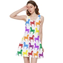 Colorful Horse Background Wallpaper Inside Out Racerback Dress