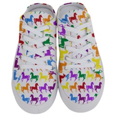 Colorful Horse Background Wallpaper Half Slippers