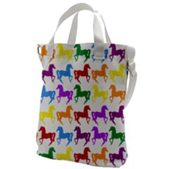 Colorful Horse Background Wallpaper Canvas Messenger Bag
