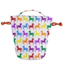 Colorful Horse Background Wallpaper Drawstring Bucket Bag View2