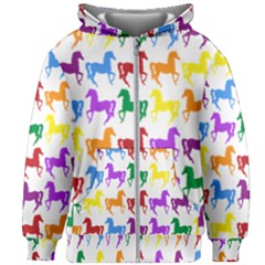 Colorful Horse Background Wallpaper Kids  Zipper Hoodie Without Drawstring