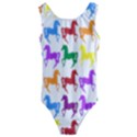 Colorful Horse Background Wallpaper Kids  Cut-Out Back One Piece Swimsuit View1