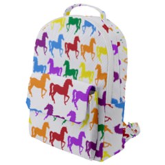 Colorful Horse Background Wallpaper Flap Pocket Backpack (Small)
