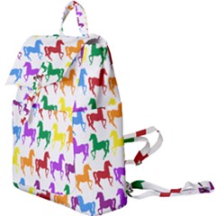 Colorful Horse Background Wallpaper Buckle Everyday Backpack