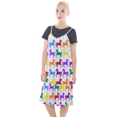Colorful Horse Background Wallpaper Camis Fishtail Dress