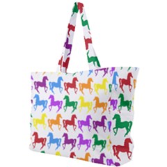 Colorful Horse Background Wallpaper Simple Shoulder Bag