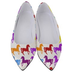 Colorful Horse Background Wallpaper Women s Low Heels by Amaryn4rt