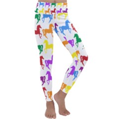 Colorful Horse Background Wallpaper Kids  Lightweight Velour Classic Yoga Leggings