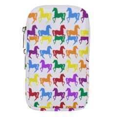 Colorful Horse Background Wallpaper Waist Pouch (Small)
