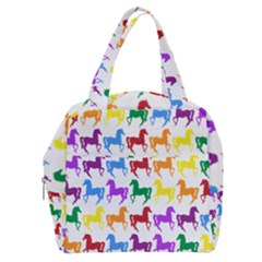 Colorful Horse Background Wallpaper Boxy Hand Bag