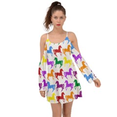 Colorful Horse Background Wallpaper Boho Dress
