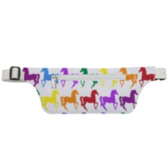 Colorful Horse Background Wallpaper Active Waist Bag