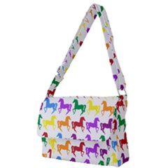 Colorful Horse Background Wallpaper Full Print Messenger Bag (l)