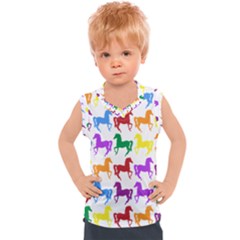 Colorful Horse Background Wallpaper Kids  Sport Tank Top