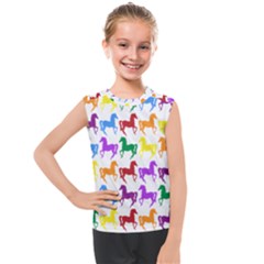Colorful Horse Background Wallpaper Kids  Mesh Tank Top