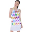 Colorful Horse Background Wallpaper Racer Back Mesh Tank Top View1