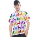 Colorful Horse Background Wallpaper Men s Sport Top View1