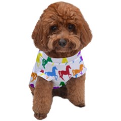 Colorful Horse Background Wallpaper Dog T-Shirt