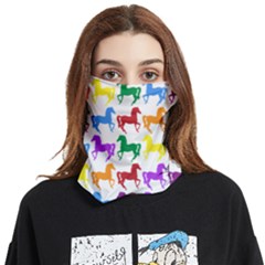 Colorful Horse Background Wallpaper Face Covering Bandana (Two Sides)