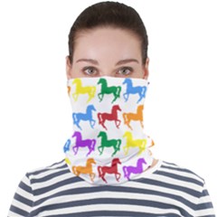 Colorful Horse Background Wallpaper Face Seamless Bandana (Adult)