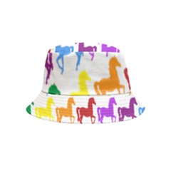 Colorful Horse Background Wallpaper Inside Out Bucket Hat (kids)