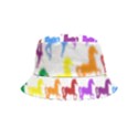 Colorful Horse Background Wallpaper Inside Out Bucket Hat (Kids) View4