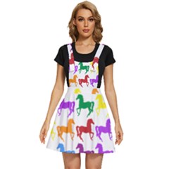 Colorful Horse Background Wallpaper Apron Dress