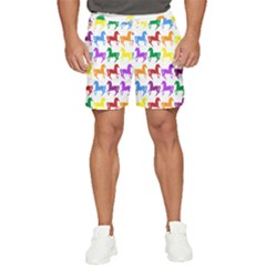 Colorful Horse Background Wallpaper Men s Runner Shorts by Amaryn4rt