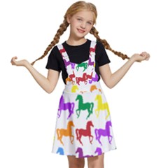 Colorful Horse Background Wallpaper Kids  Apron Dress