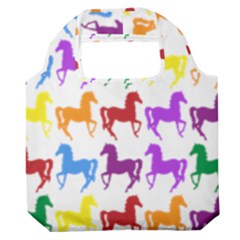 Colorful Horse Background Wallpaper Premium Foldable Grocery Recycle Bag