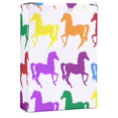 Colorful Horse Background Wallpaper Playing Cards Single Design (Rectangle) with Custom Box